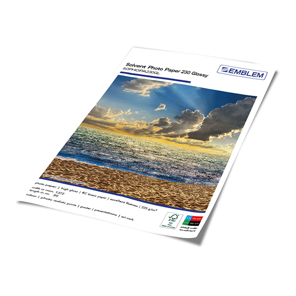 EMBLEM Solvent Photo Paper 230 Glossy Dataplot Farben-Frikell WTB