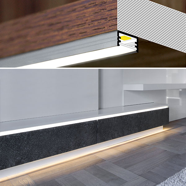 LED Profil P9, Aufputz 8mm Farben-Frikell WTB