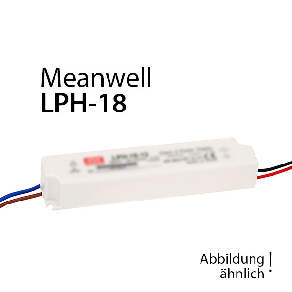 Meanwell LPH-18 Netzteil 18W 12V 1,5A / IP67 Meanwell Farben-Frikell WTB