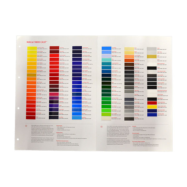 Farbkarte MACal 9800Cast MACtac Deutschland Farben-Frikell WTB Farbkarte MACal 9800Cast MACtac Deutschland Farben-Frikell WTB